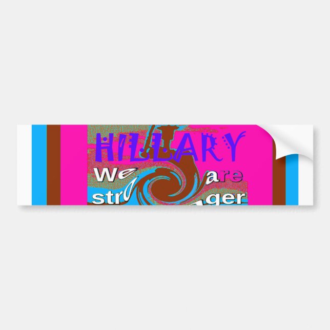 Retro USA Stronger Together Abstract Art Print Bumper Sticker (Front)