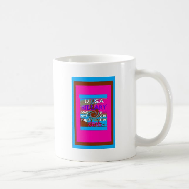 Retro USA Stronger Together Abstract Art Print Coffee Mug (Right)