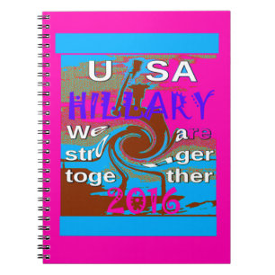 Retro USA Stronger Together Abstract Art Print Notebook
