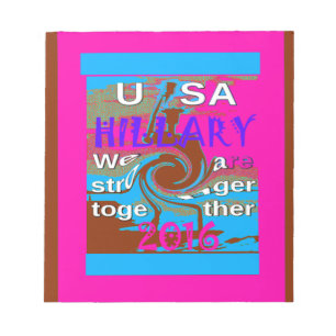 Retro USA Stronger Together Abstract Art Print Notepad