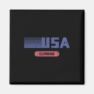 Retro Usa Team American Climbing Vintage  Magnet