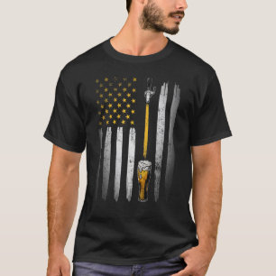 Retro Usa Us American Flag Beer Craft Brewer Craft T-Shirt