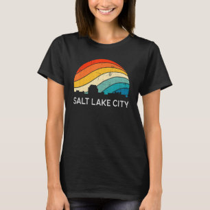 Retro Utah Salt Lake City Skyline Vintage Urban Sk T-Shirt