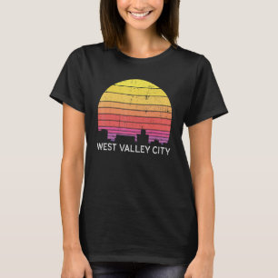 Retro Utah West Valley City Skyline Vintage Urban  T-Shirt