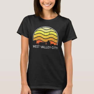 Retro Utah West Valley City Visitors Skyline Vinta T-Shirt