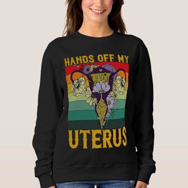 Retro Uterus Support Hysterectomy Recovery Product Sweatshirt (Front)