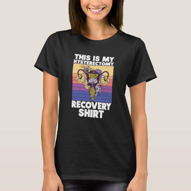 Retro Uterus Support Hysterectomy Recovery Product T-Shirt (Front)