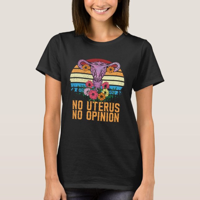 Retro Uterus Support Hysterectomy Recovery Product T-Shirt (Front)