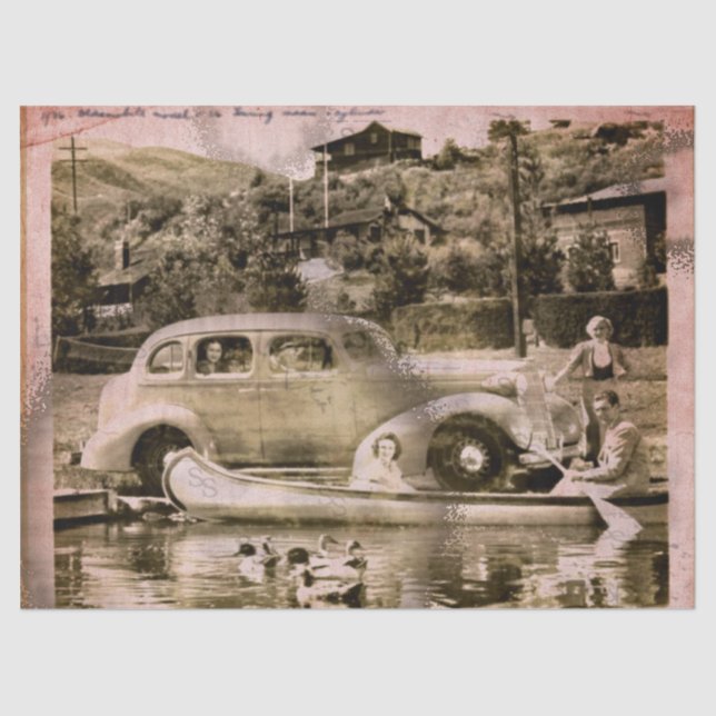 Retro Vacation Time Tissue Paper (Front)