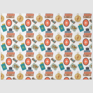 Retro Vacation Travel Themed Tissue Paper