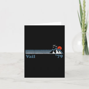 Retro Vail Ski Resort Colorado Snowboard Mountain  Card