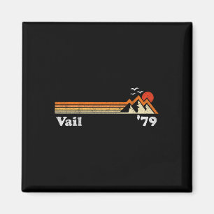 Retro Vail Ski Resort Colorado Snowboard Mountain Magnet