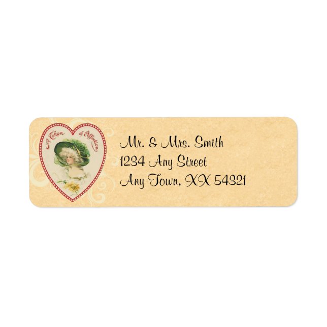 Retro Valentine Address Labels (Front)