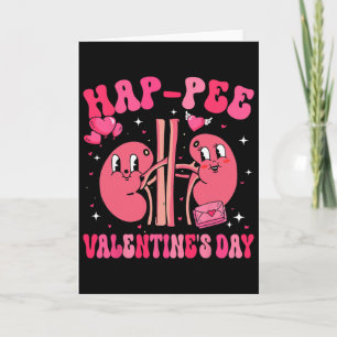 Retro Valentine Hap-pee Kidney Urology Nurse Valen Card