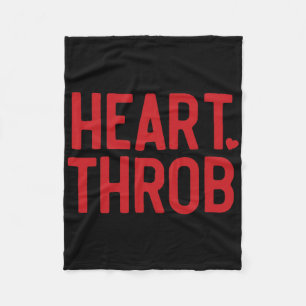 Retro Valentine Heart Throb Toddler Boy Valentines Fleece Blanket