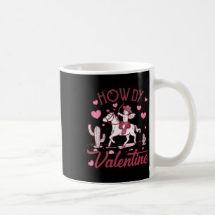Retro Valentine Howdy Cowboy Valentine - Grey, Sma Coffee Mug