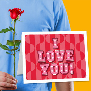 Retro Valentine I Love You Card