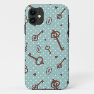 Retro Valentine Keys iPhone 11 Case