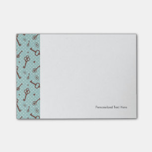 Retro Valentine Keys Post-it Notes