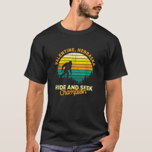 Retro Valentine Nebraska Big foot Souvenir  T-Shirt