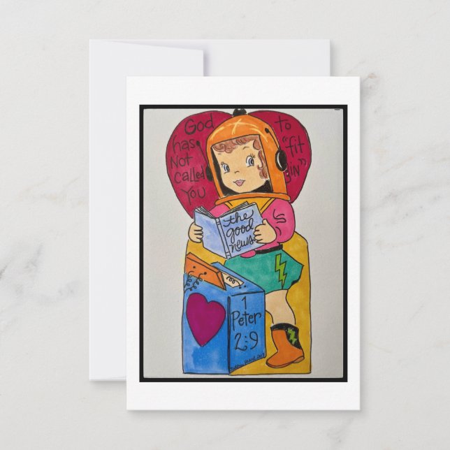 Retro Valentine Thank You Card (Front)