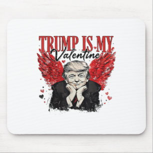 Retro Valentine Trump Is My Valentine Funny Trump Mouse Pad