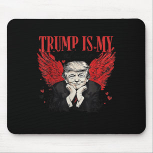 Retro Valentine Trump Is My Valentine Funny Trump  Mouse Pad