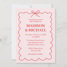 Retro Valentine Wedding Photo Red Pink