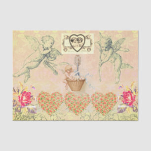 RETRO Valentine's Day COLLAGE Tissue Paper