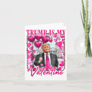 Retro Valentines Day Funny Humourous Trump Is My V Card