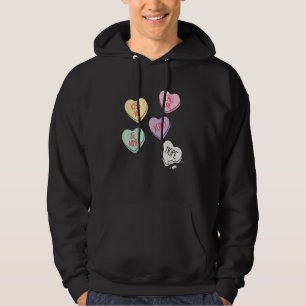 Retro Valentine's Day Heart Candy Valentine's Day Hoodie