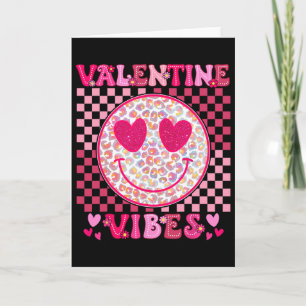 Retro Valentine's Day Heart Valentine Vibes Boys G Card