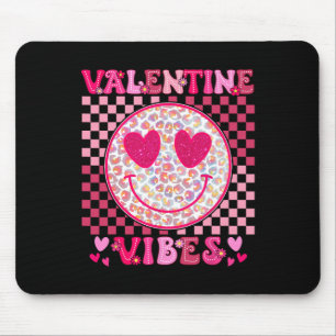 Retro Valentine's Day Heart Valentine Vibes Boys G Mouse Pad