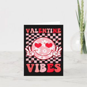 Retro Valentines Day Heart Valentine Vibes Boys Gi Card