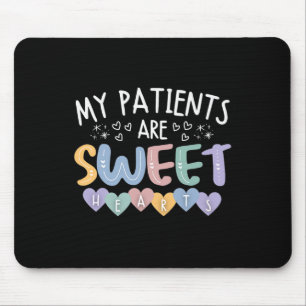 Retro Valentine's Day Nurse My Patients Are Sweet Mouse Pad