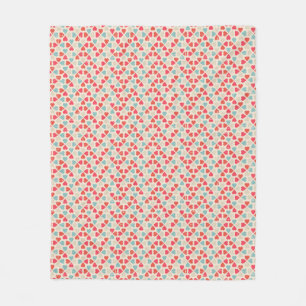 Retro Valentine's Day Pattern Fleece Blanket