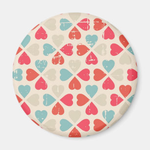 Retro Valentine's Day Pattern Magnet
