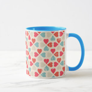 Retro Valentine's Day Pattern Mug