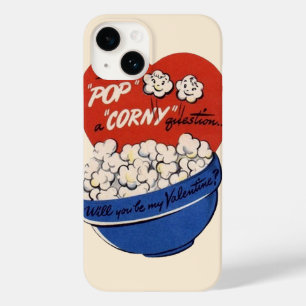 Retro Valentines Day, Popcorn Pop a Corny Question Case-Mate iPhone 14 Case