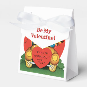 Retro Valentine's Day, Vintage Boy and Girl in Car Favour Box