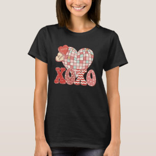 Retro Valentine's Day XOXO Love Disco Heart Valent T-Shirt
