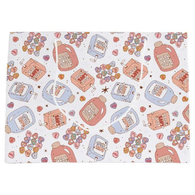 Retro Valentine's Large Gift Bag (Front)