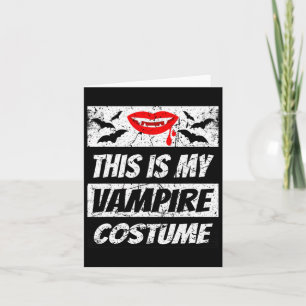 Retro Vampire Halloween Outfit Easy Halloween Drac Card