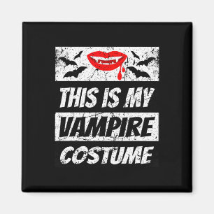 Retro Vampire Halloween Outfit Easy Halloween Drac Magnet