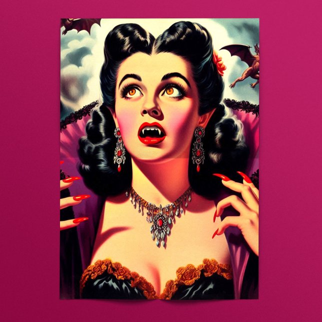 Retro Vampire Woman Tissue Paper (Creator Uploaded)