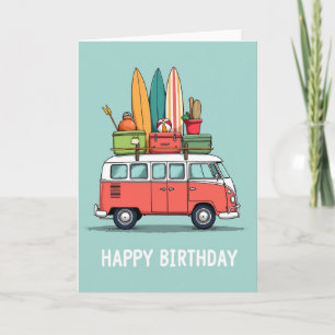 Retro Van Birthday Card