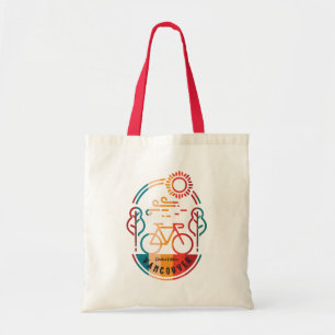 Retro Vancouver Bike Trail. Tote Bag