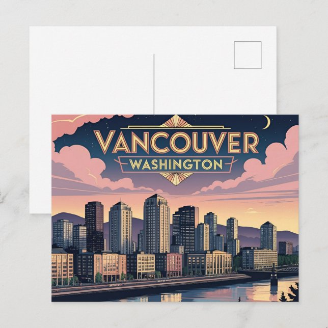 Retro Vancouver Washington State Postcard (Front/Back)