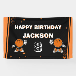 Retro Varsity Basketball Birthday Welcome Banner