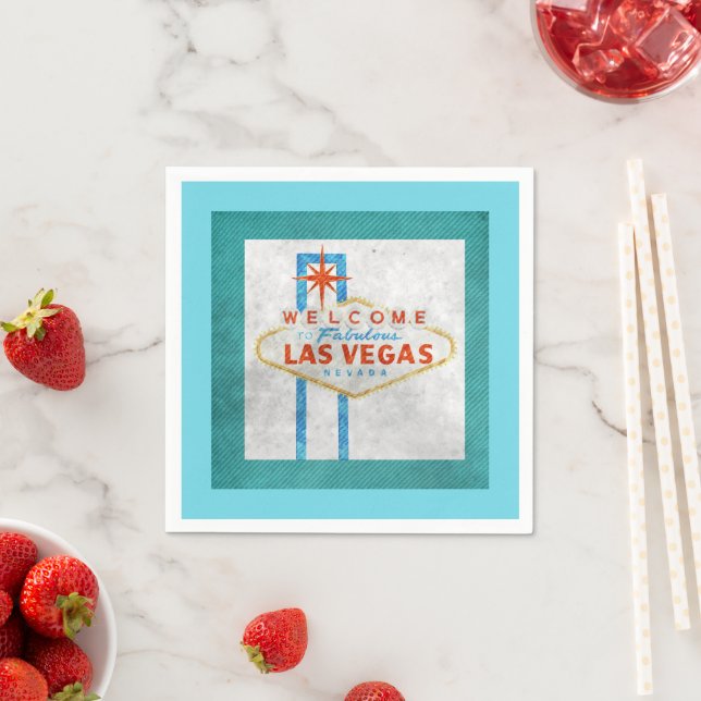 Retro Vegas Sign Grunge Style  Napkin (Insitu)
